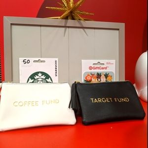 Target Fund + Coffee Fund Zipper Pouches